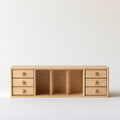 Organiseur de bureau à tiroirs en bois, coloris blanc