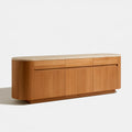 Buffet de rangement en bois, coloris beige clair