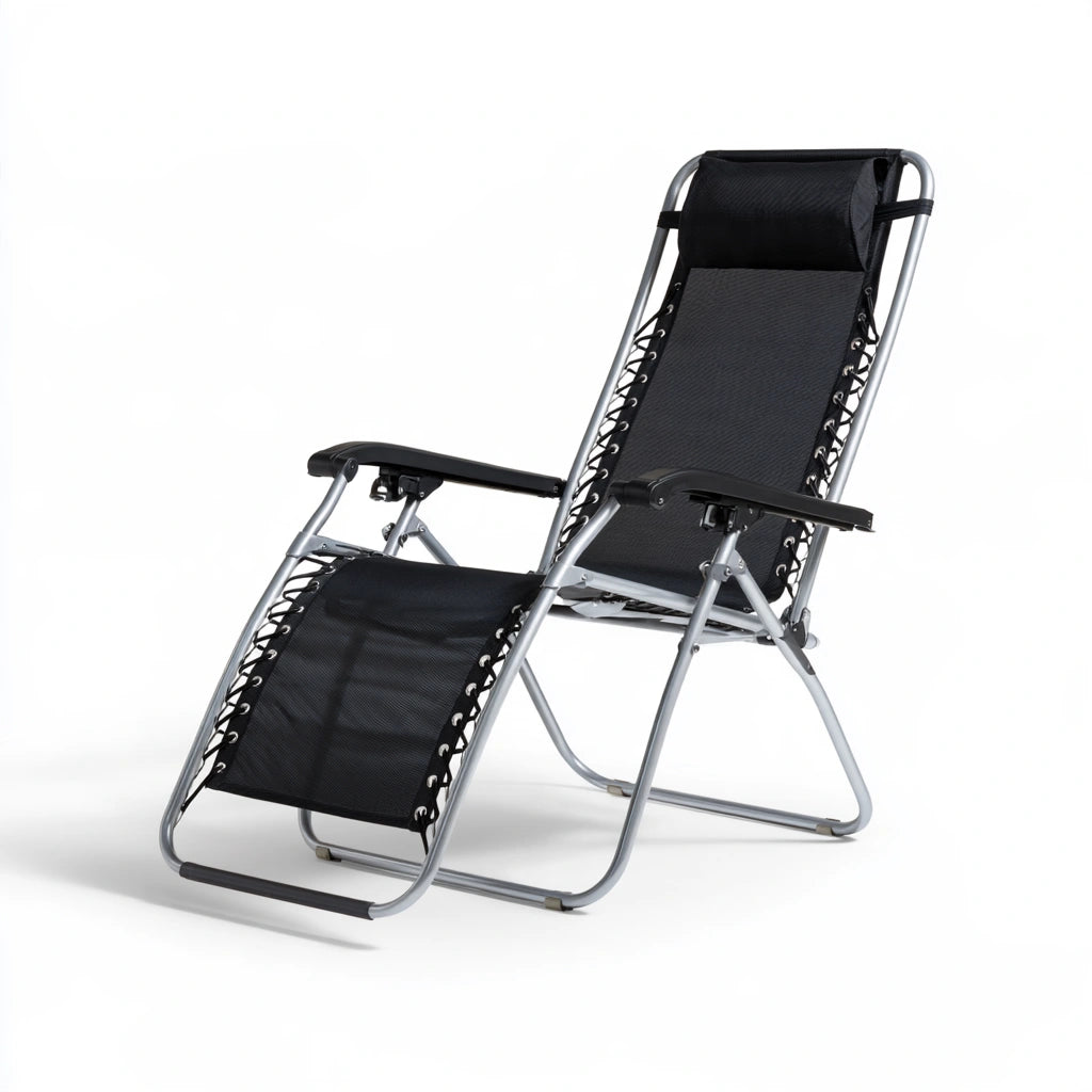 Fauteuil relax zéro gravité aux lignes épurées, coloris blanc
